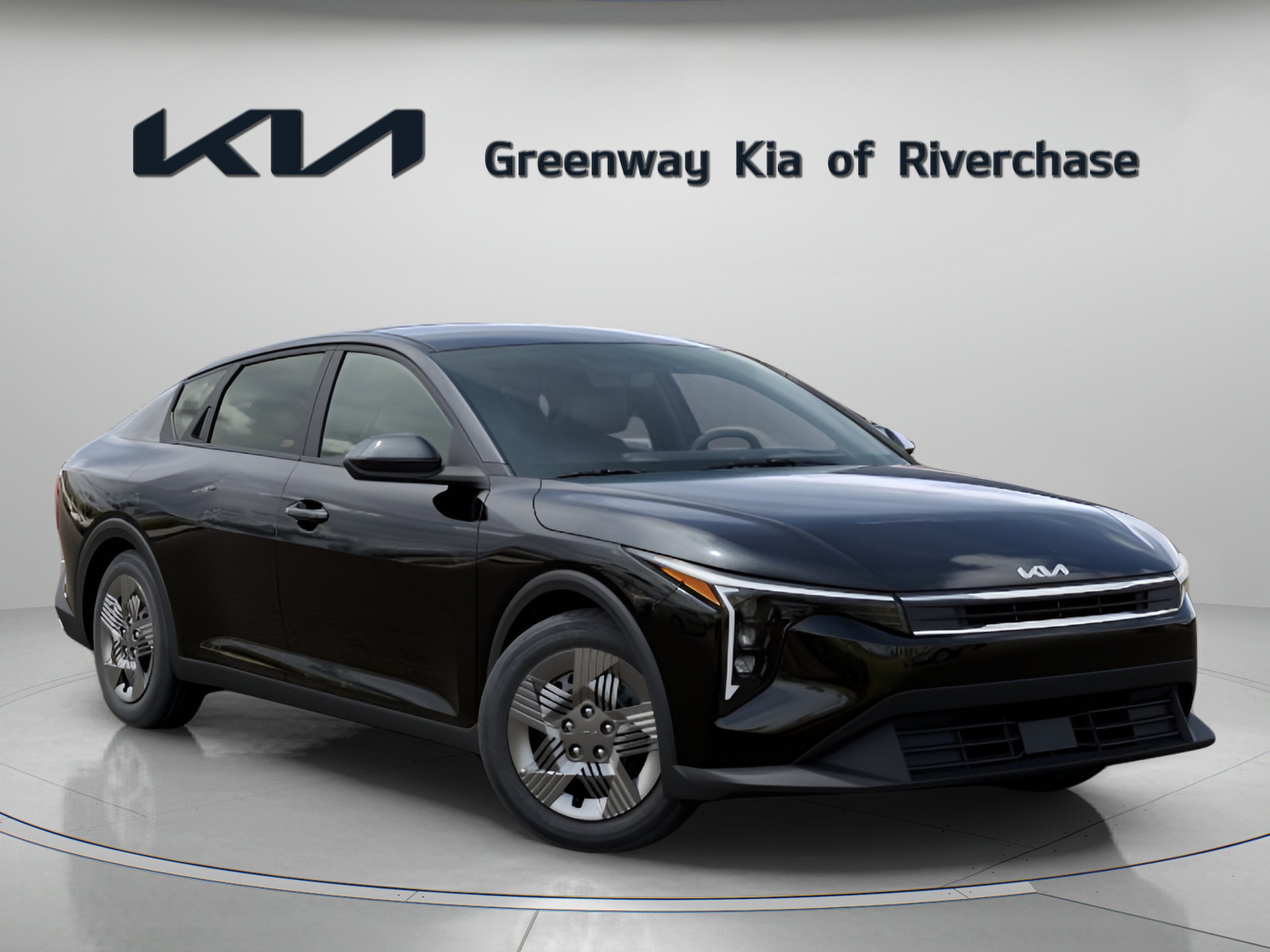 2026 Kia K4 LX in Aurora Black Pearl — front three-quarter view