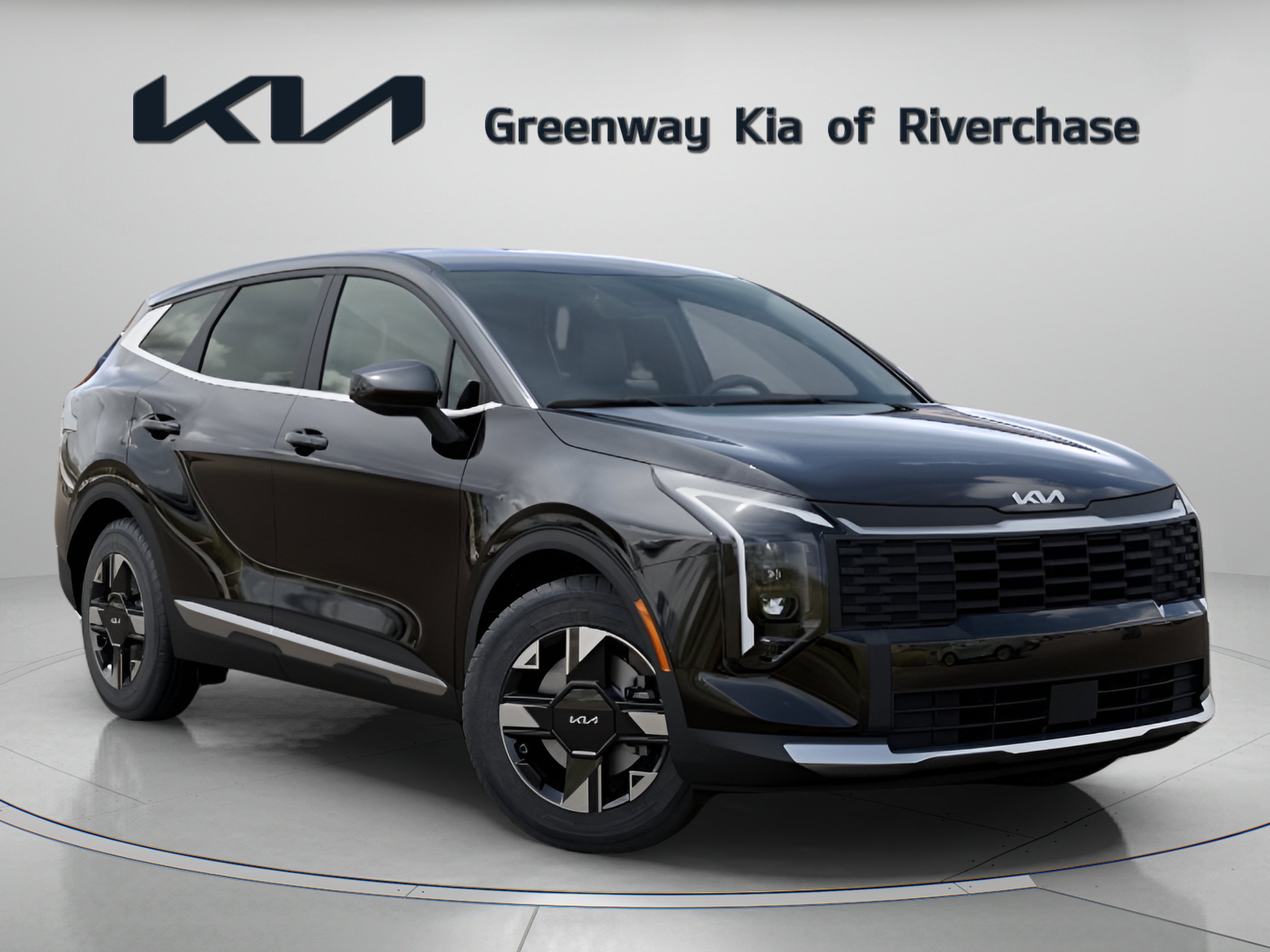 2026 Kia Sportage LX in Ebony Black — front three-quarter view