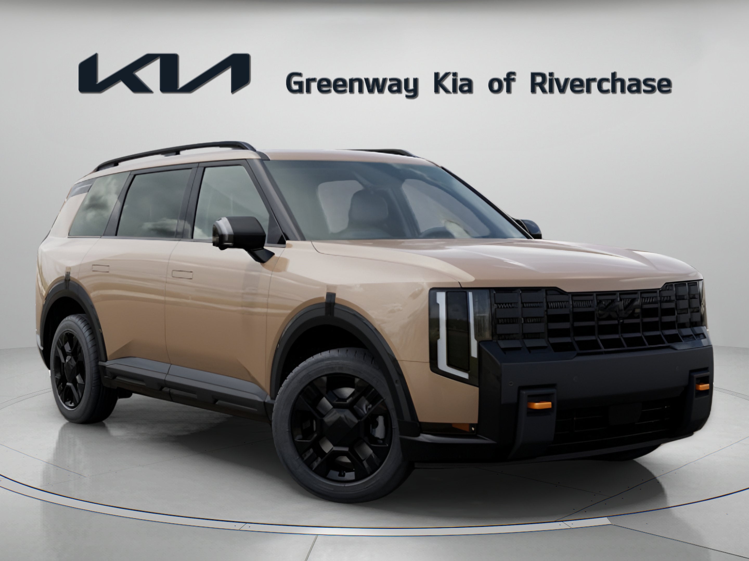 2027 Kia Telluride X-Pro SX in Terrain Brown — front three-quarter view