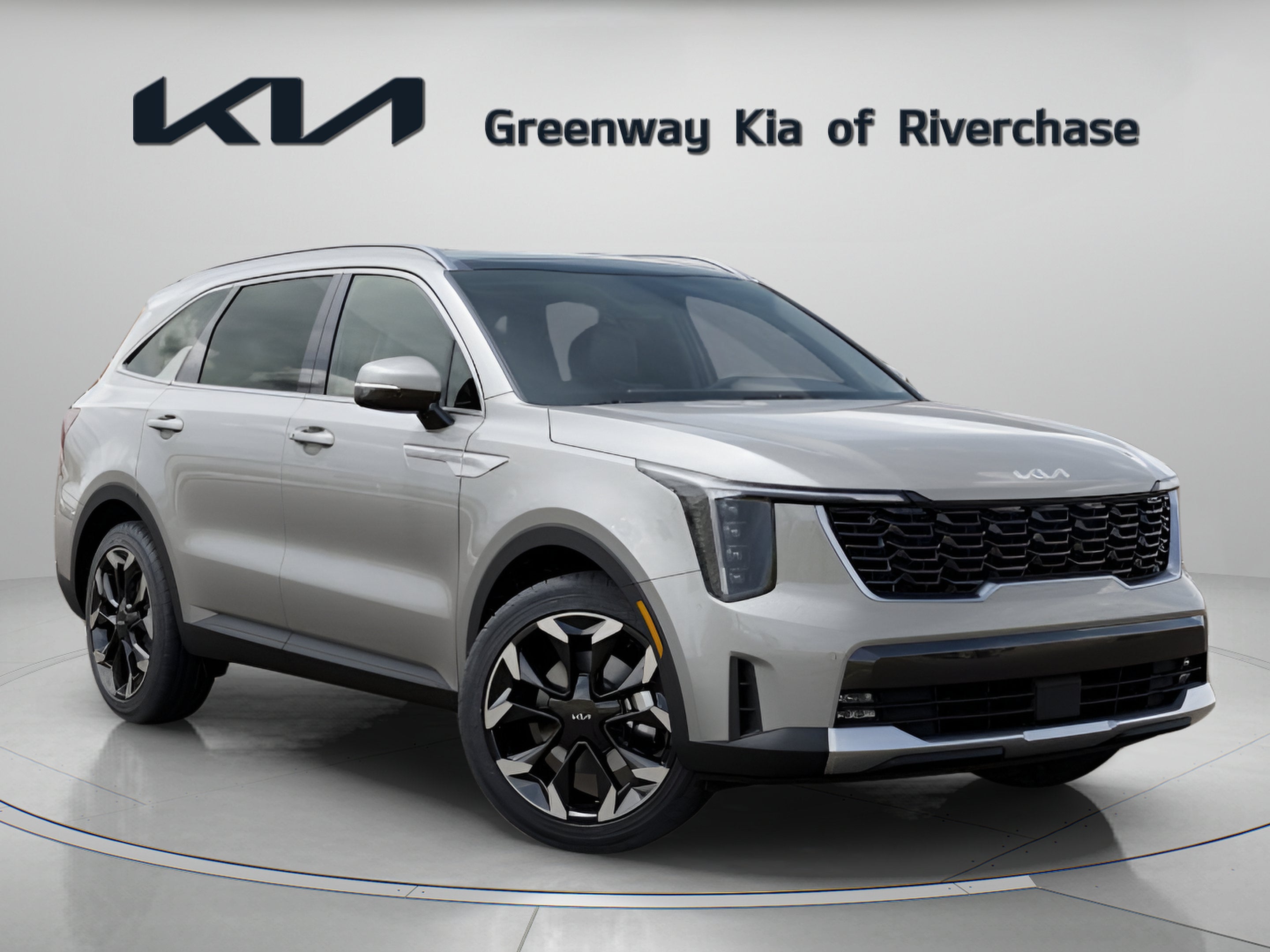 2026 Kia Sorento EX in Ivory Silver — front three-quarter view