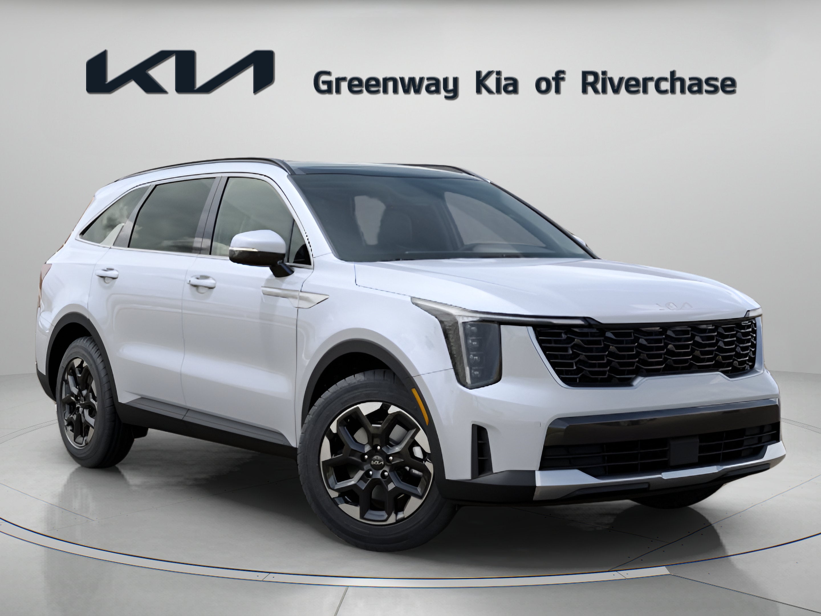 2026 Kia Sorento S in Glacial White Pearl — front three-quarter view