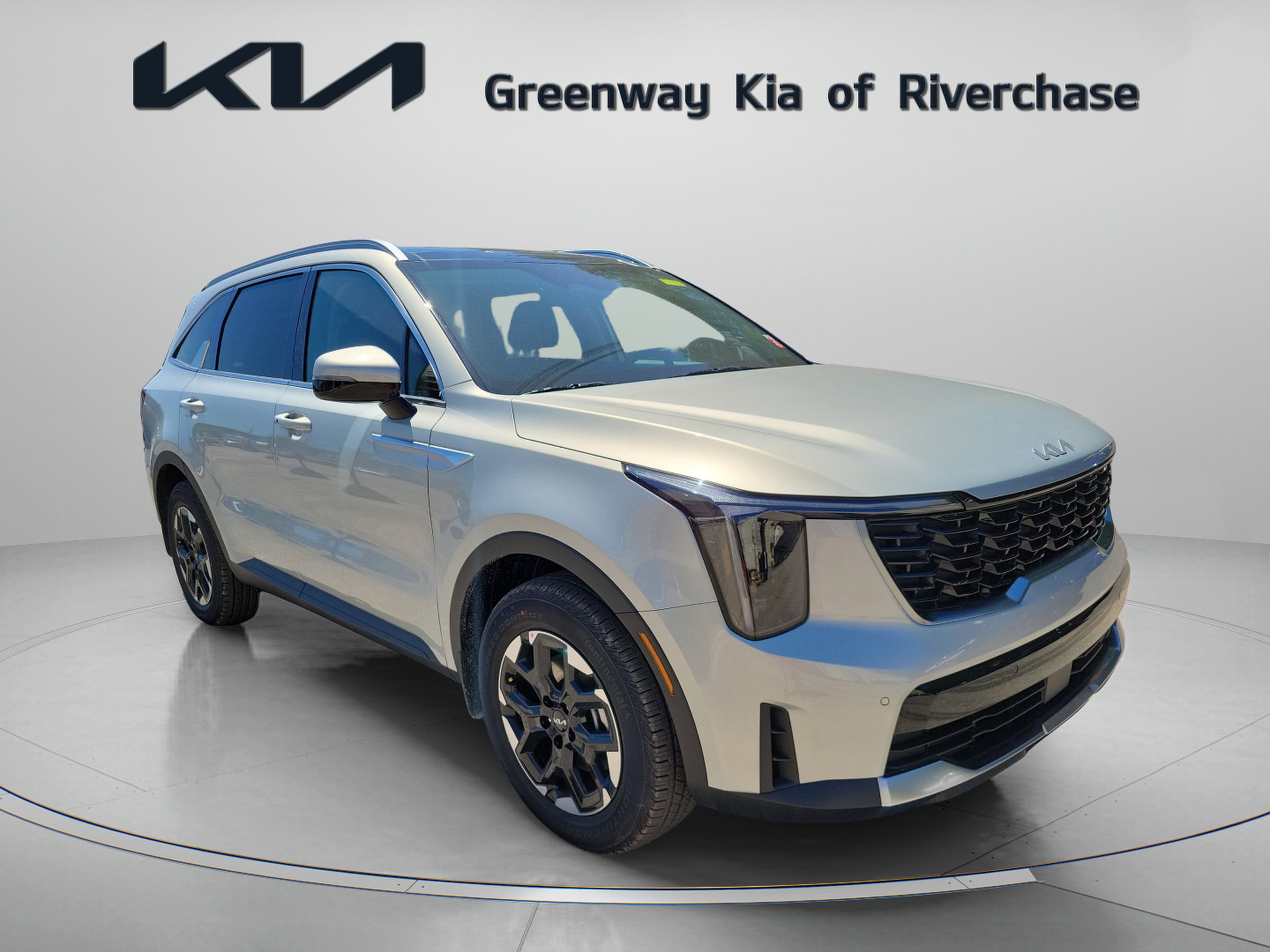 2026 Kia Sorento S in Ivory Silver — front three-quarter view