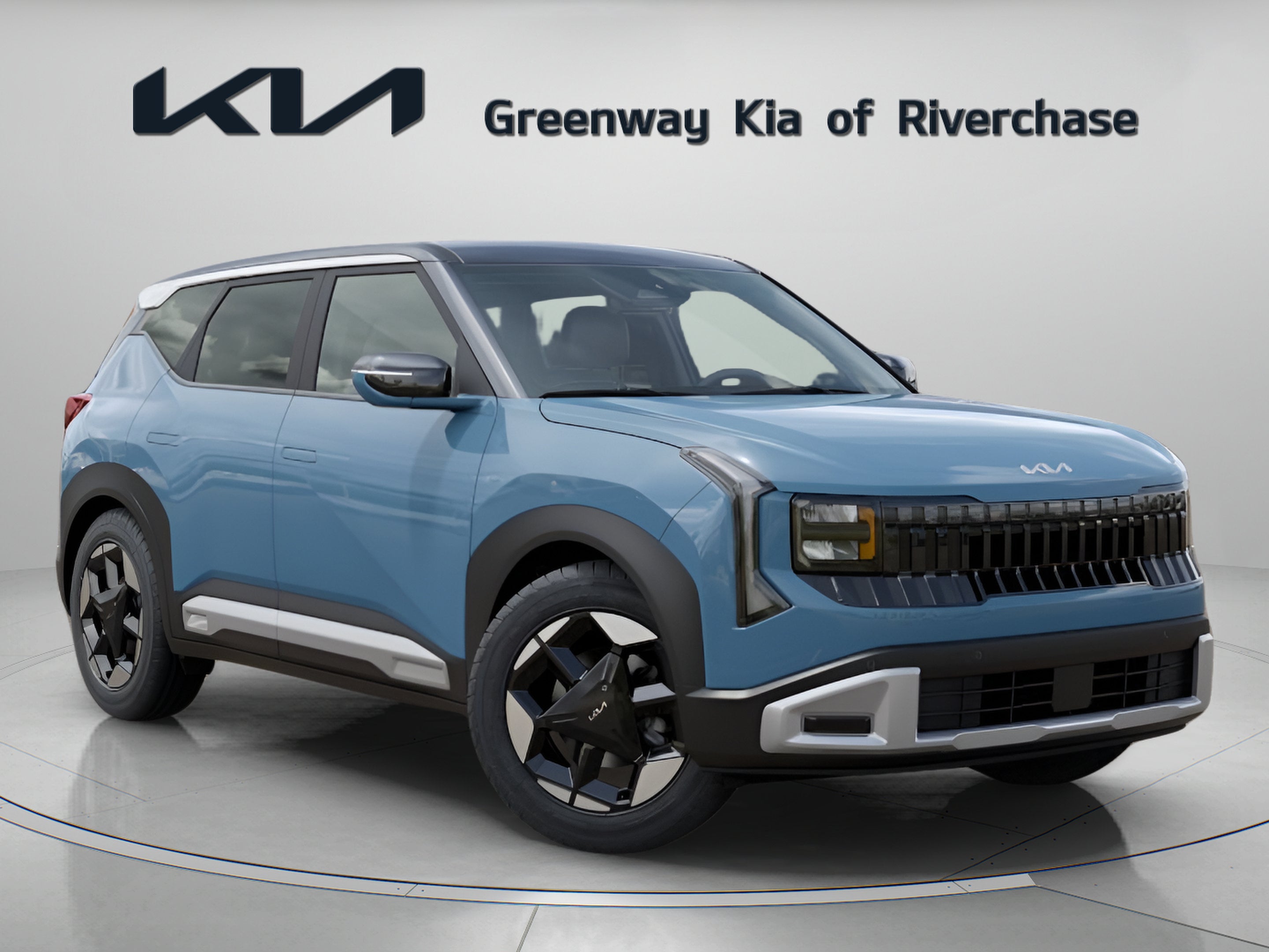 2027 Kia Seltos S in Frost Blue — front three-quarter view
